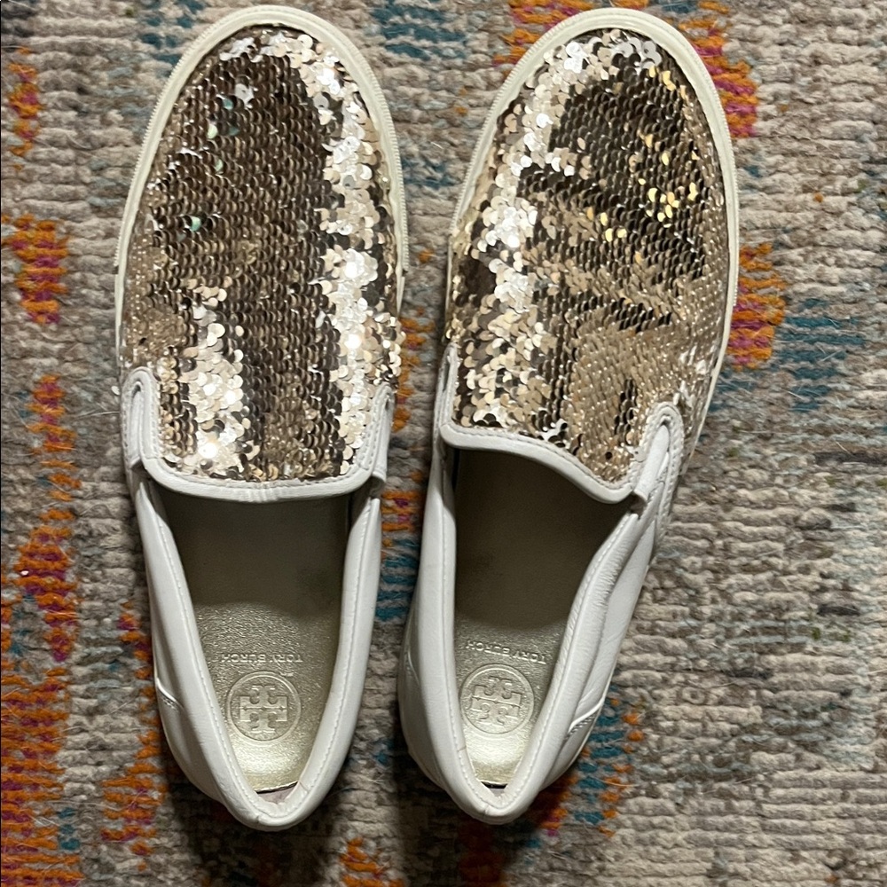 Tory Burch Women's Sequin Slip-On Sneakers